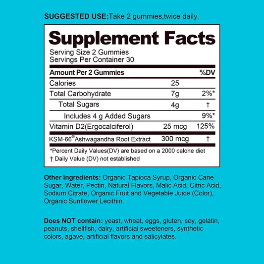 Ashwagandha gummies - Relieve Stress Help with Sleep Support Immune System Health