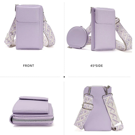 Buylor ััะผะบะฐ ะดะปั ัะตะปะตัะพะฝะฐ PU Leather Cell Phone Bag Fashion Crossbody Bag Luxury Designer Ladies Shoulder Bag With Small Wallets