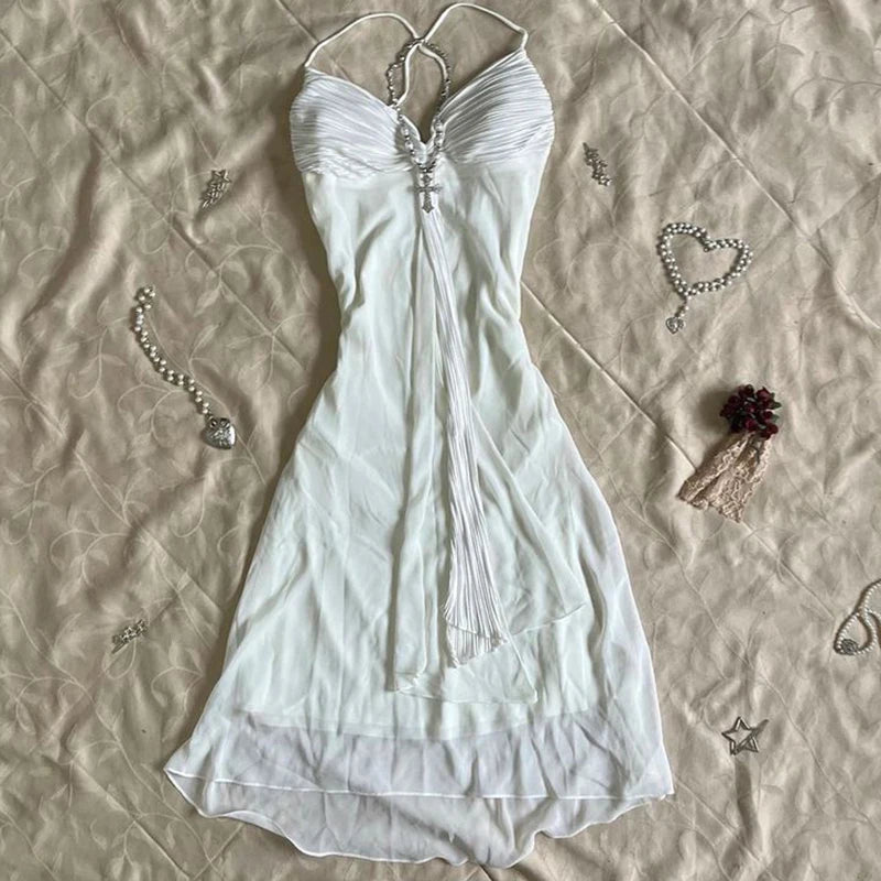Y2k Clothes White Mini Dress Woman Clothing Gothic Dress Harajuku Party Dresses Graphic Rock Punk Goth Emo Short Women's Summer PURPLE