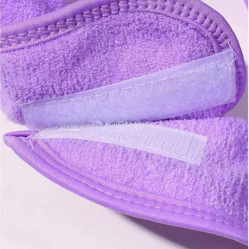 Hot Sale Soft Toweling Headbands for Face Washing Bath Makeup Hair Band for Women Adjustable SPA Headband Cosmetic Headband