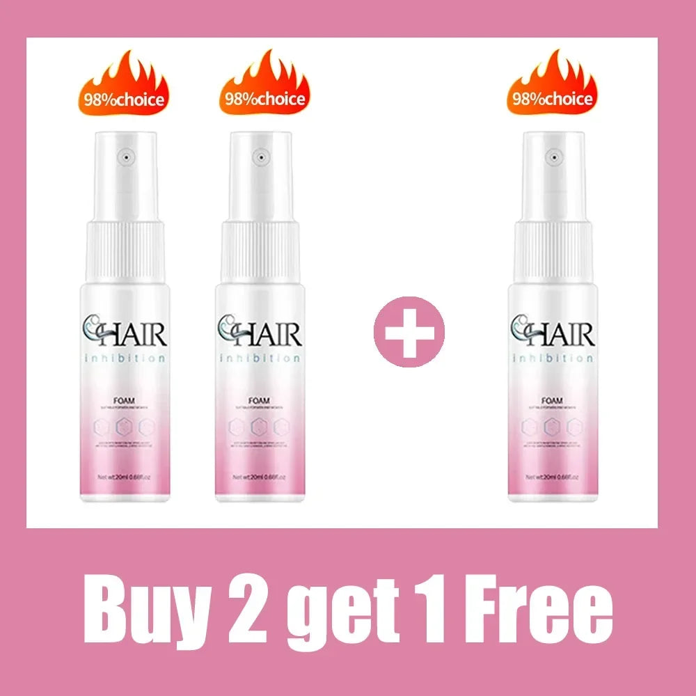 2 Minutes Fast Hair Removal Spray Painless Hair Growth Inhibitor Arm Armpit Leg Permanent Depilatory for Men Women Repair Care Buy 2 Get 1 free 1