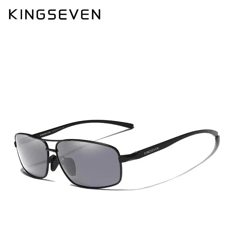 KINGSEVEN Fashion Designer Aluminum Polarized Sunglasses Sun Glasses Vintage UV400 For Men/Women Eye Protection Eyewear black Photochormic
