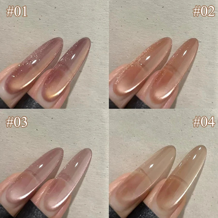 1-3pcs PSK 2025 New Whitening Purple Glass Beads Starry Crystal Nail Art Purple Glass Bead Cat Eye Gel Nail Polish Nail Supplies jinwufuyao1-4