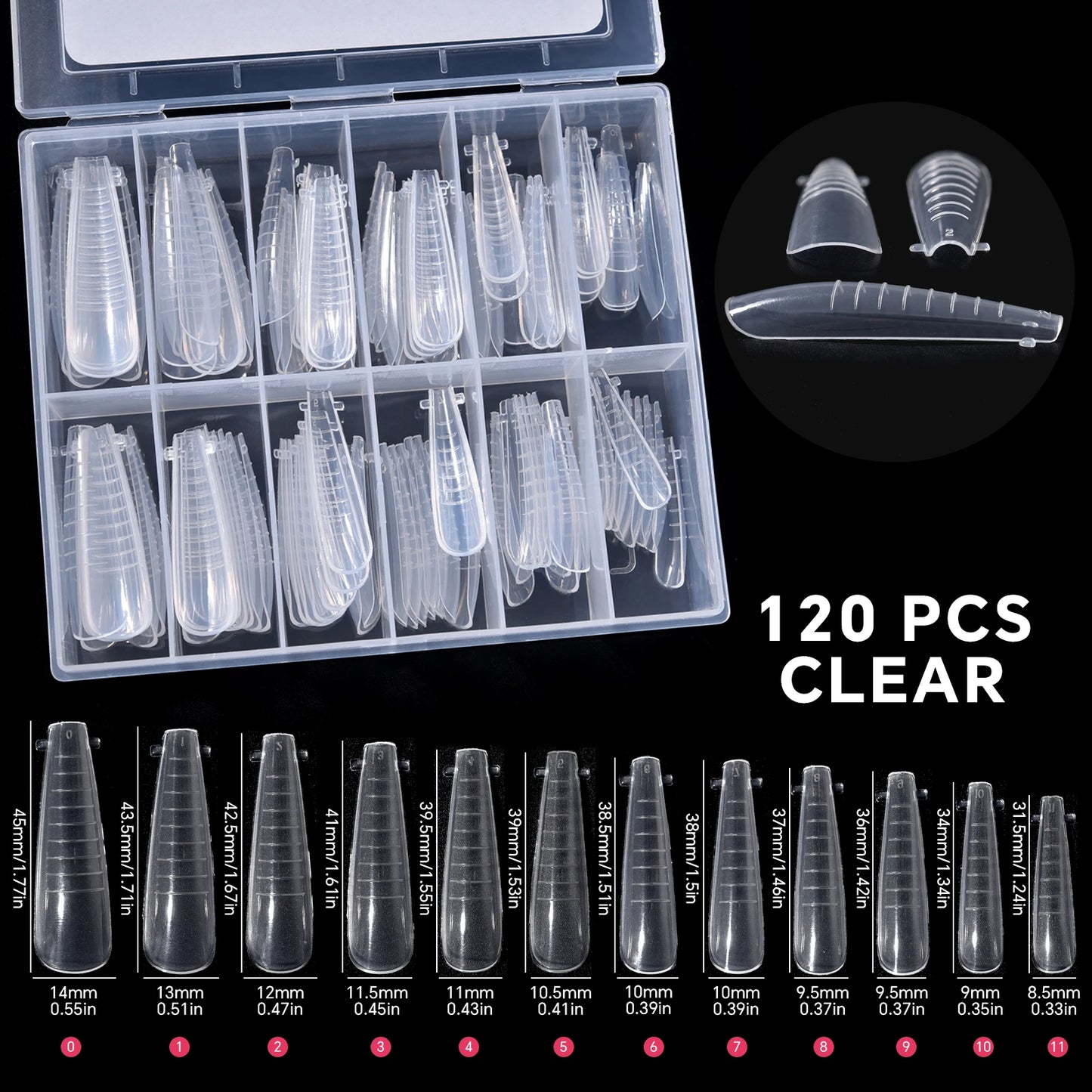 120Pcs Nail Forms For UV Gel Quick Building Extension Top Molds Dual Forms Acrylic Nail Art Tips Nails Accessories Tools 13 CHINA