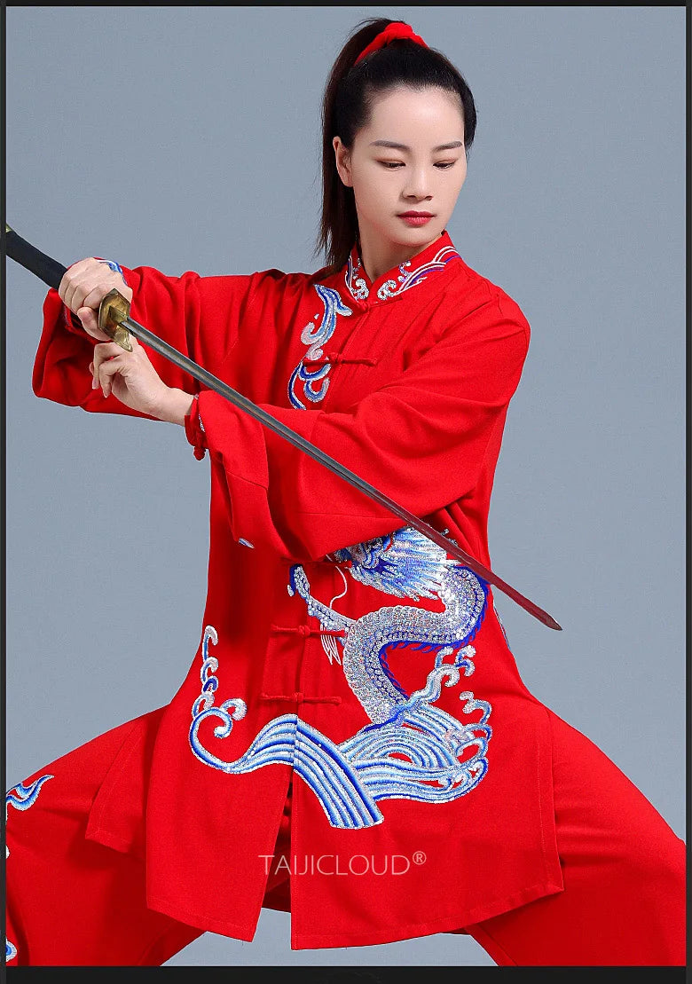 2025 Spring Kung Fu Uniform - Embroidered Tai Chi Clothing for Qigong & Martial Arts Shows (Breathable Loose Design) Badiee Stylez