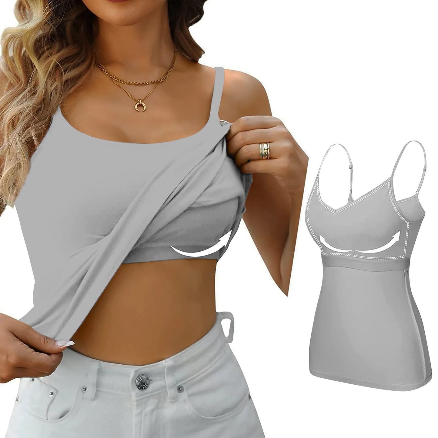 Summer Female Tanks With Chest Pad Basic Solid Sleeveless T shirts Women Slim Halter Neck Off-shoulder Camisole Tops Tees Gray