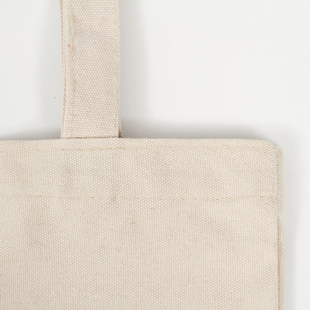 ISKYBOB Large Capacity Canvas Shoulder Bag Handbag Folding Eco Cotton Tote Bags Reusable DIY Painted Shopping Bag Grocery Bag