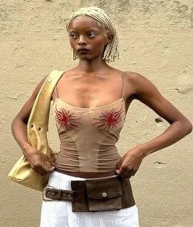 Y2k American style rivet vest aesthetic women's Grunge solid color navel top cool girl sleeveless casual women's 2000s top 2