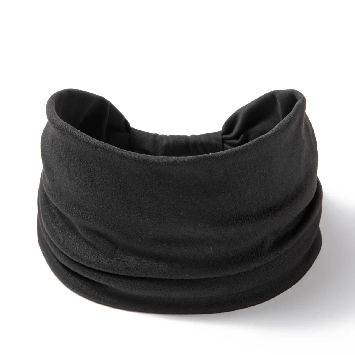 Wide -Side Elastic Band Woman Yoga Hairbands Solid Color sports Hair Band tie Bandanas Fashion Headband Headwear Turbans Ff258-5 black