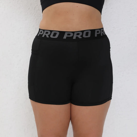 Plus Size Women Letter Shorts for Mesh Pocket Black High Waist Yoga Shorts For Fitness Running Workout Woman Pants 0XL-4XL