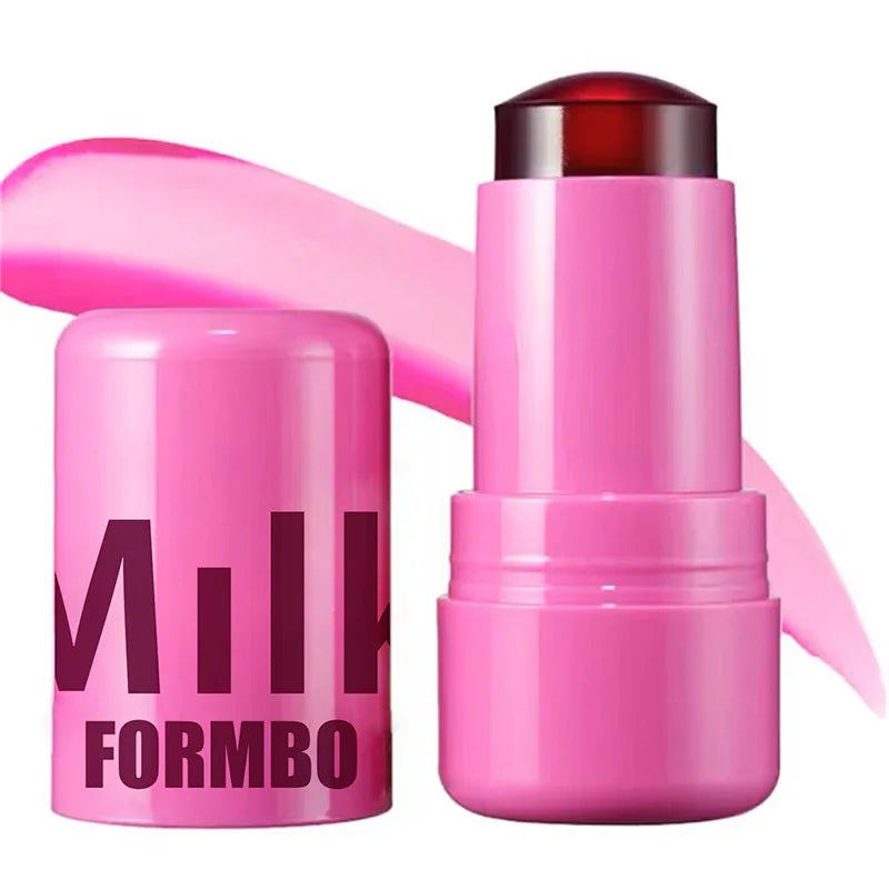 3-in-1 Milk Jelly Tint Facial Blusher Wand Moisturized Long Lasting Matte Rouge Cheek Contour Lipstick Sticker Beauty Makeup 4