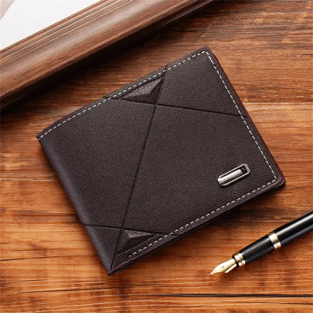 New Style Mini Thin Men Wallet Card Holder Men'S Purse Coin Pouch Id Card Holder Short Canvas Card Holder Wallet M