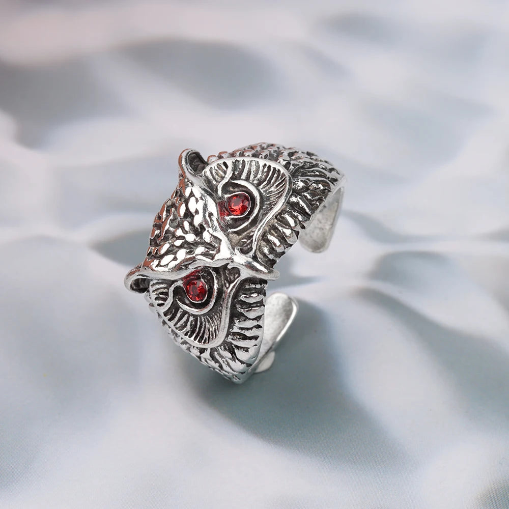 20 Pieces/Lot Vintage Punk Snake Rings for Women and Men Dragon Animal Devil's Eye Adjustable Mix Hip Hop Gothic Charm Jewelry
