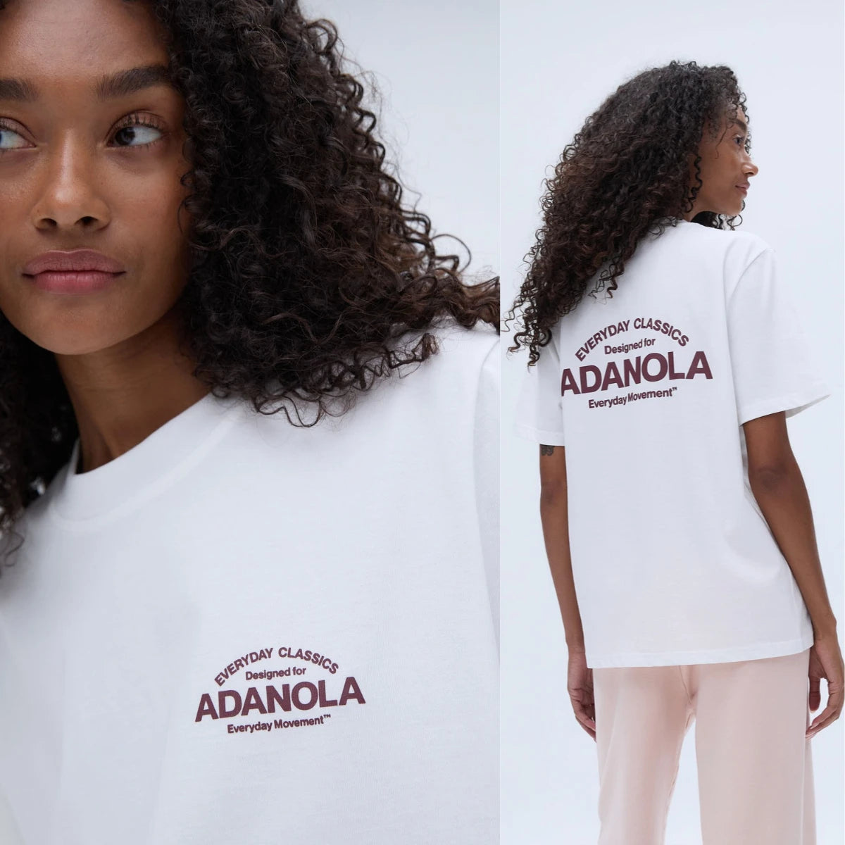 Summer Casual Sports Women's Men's T-shirt Trendy Brand Adanola Letter Printing Top Oversized Y2k Short Sleeves Women's Clothing 9