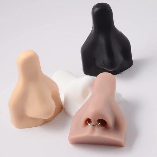 1Pc Soft Silicone Nose Model Tattoo Practice Jewelry Display Piercing Tools Earring Display Tool Acrylic Display Stand Kit