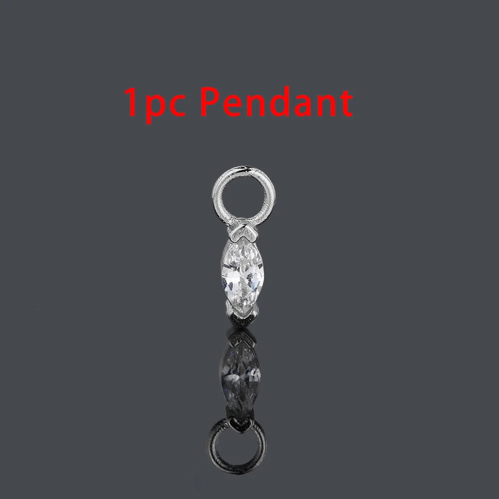 1PC Little Star Moon Snake Crystal Charms Pendant Helix Daith Earrings for Women Hanging Matching Piercing Lobe Tragus Jewelry CC192-1