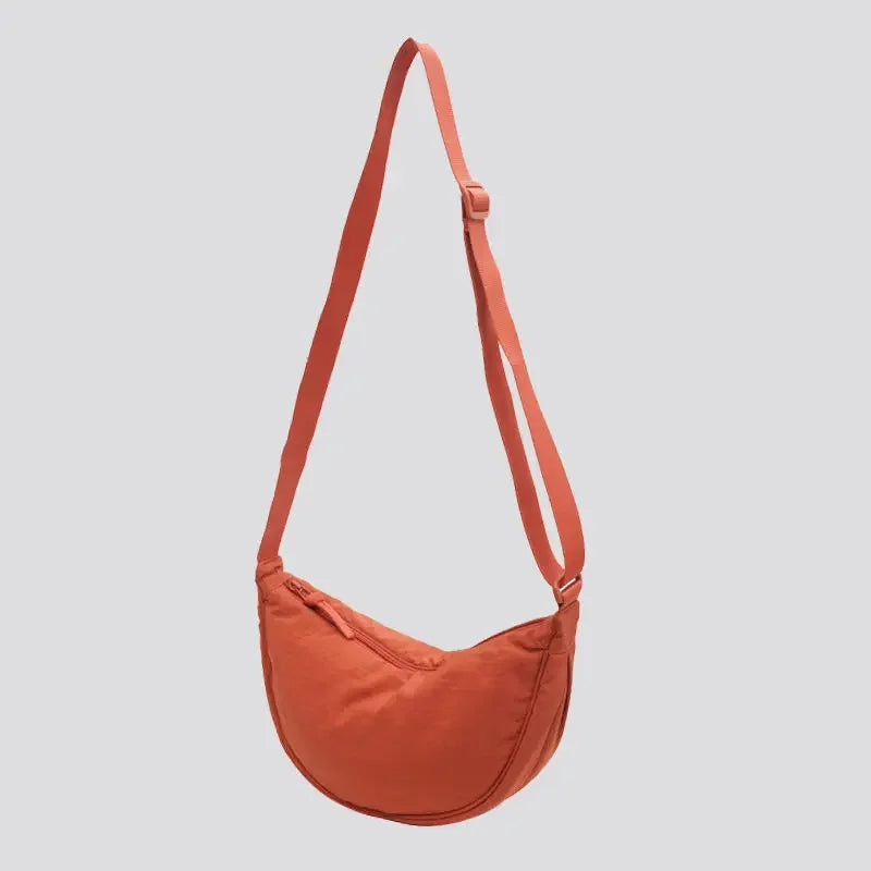 Simple Design Women's Messenger Bag Fashion Ladies Nylon Hobos Small Shoulder Bags Vintage Female Girls Purse Cloth Handbags orange