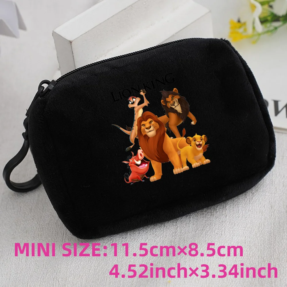 The Lion King Coin Purse Mini Coin Key Bag Money Pocket Plush Wallet Kid Cartoon Cute Moneybag Kawaii Birthday Gift Storage Bag 1pcs-014