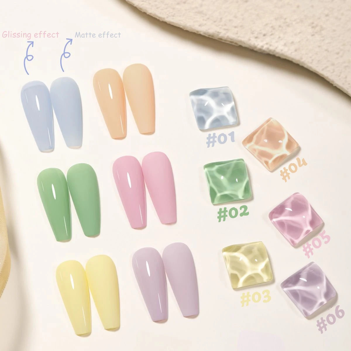 1-16pcs PSK Afternoon Sweetheart Gel Nail Polish Yellow Nails Macaron Sweetheart Color Series Whitening Nail Art Nail Supplies wuhoutianxin1-6
