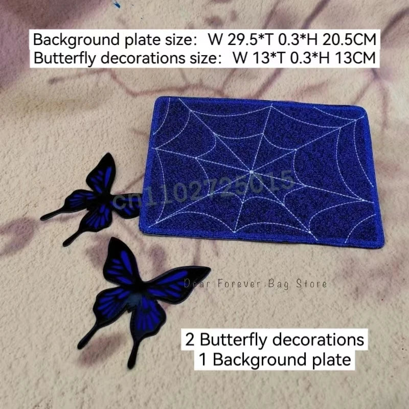 Labyrinth Butterfly Spider Web Letter Chain Handbags DIY Transparent Ita Bag Y2K Lolita Gothic Tote Vintage Fashion Shoulder Bag Set 2