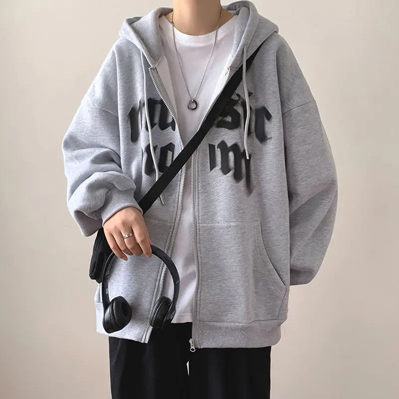 Y2K Rhinestone Cobweb Zip Up Oversized Sweatshirt 2022 Autumn Goth Hoodie Men Women Grunge Hooded Jacket Streetwear Y2K Clothing nz651-gray