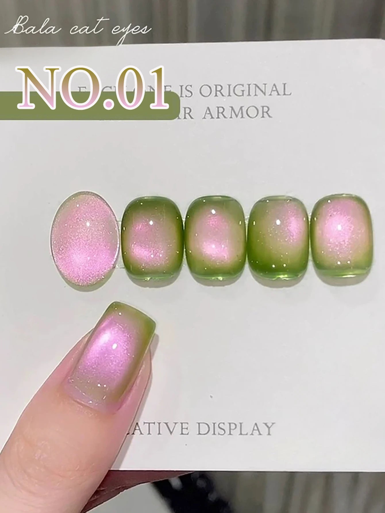 1-3pcs PSK 2025 New Whitening Purple Glass Beads Starry Crystal Nail Art Purple Glass Bead Cat Eye Gel Nail Polish Nail Supplies balemy01