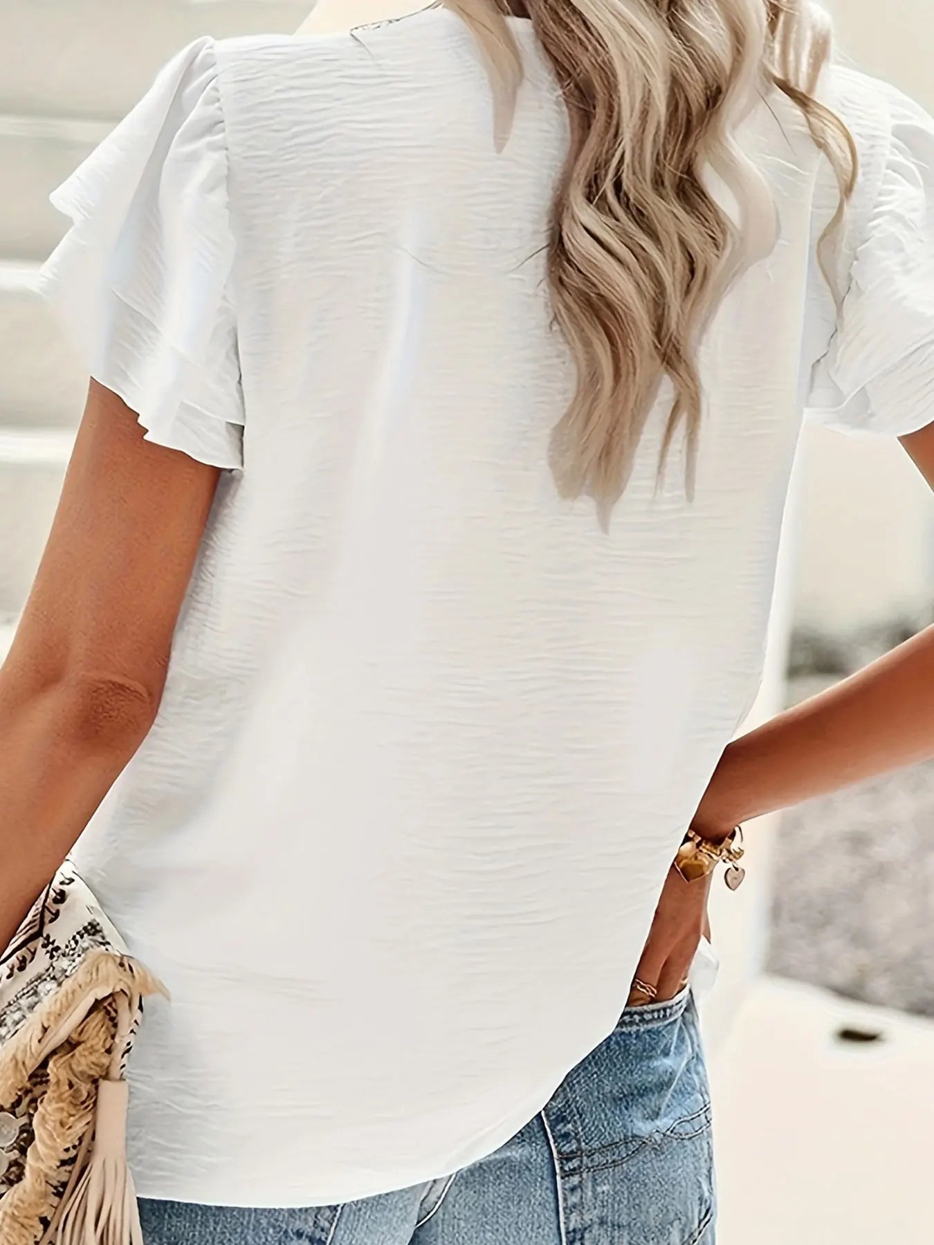 Women's oversized woven casual summer solid color shirt