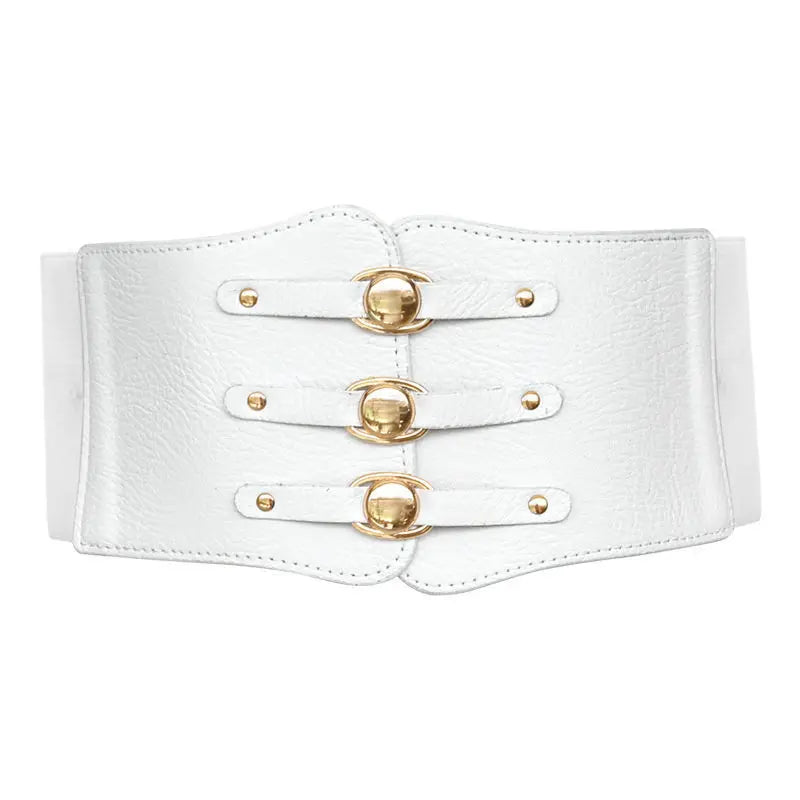 11cm Elastic Wide Corset Belts For Women Waist Plus Size Belt Female Dress Waistband Big Stretch Cummerbunds Clothes Accessory White 11cmX65cm