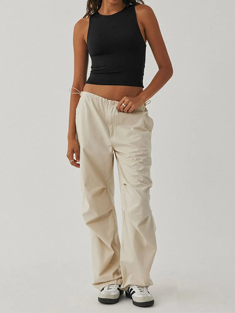 Sleeveless Tight Bottomed Shirt With Round Neck Racerback Top