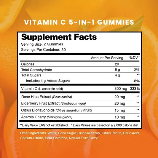 Vitamin c - Overall Health Vitamin Dietary Supplement, Boosts Immunity, Gluten-Free Vegetarian