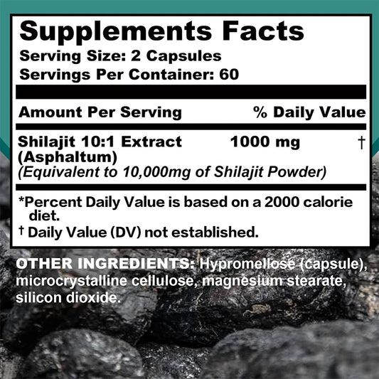 Shilajit - Brain, Focus, Memory and Immune Health, Reduce Fatigue and Improve Endurance