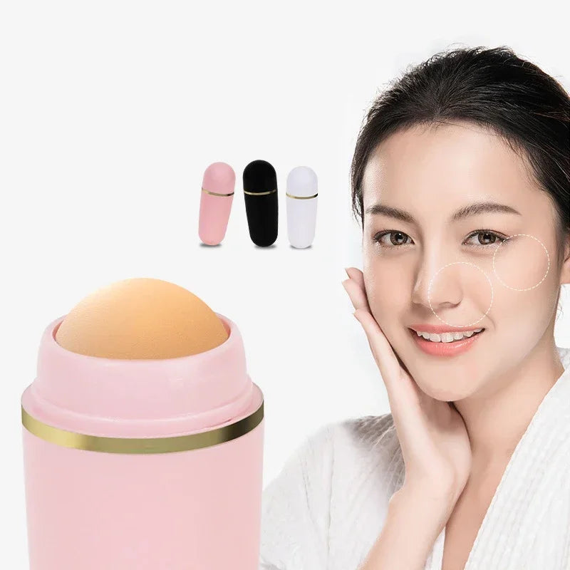 1PC Oil-absorbing Roller Volcanic Stone Facial Oil Removing Portable Skin Care Tool Beauty Stick Minimize Pores Beauty Tools