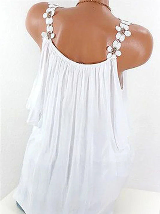 Fashion Summer Off Shoulder Women Blouse with Lace Flower 2025 Short Sleeve O-neck Shirt Sexy Lady Solid Top Loose Clothes 24933