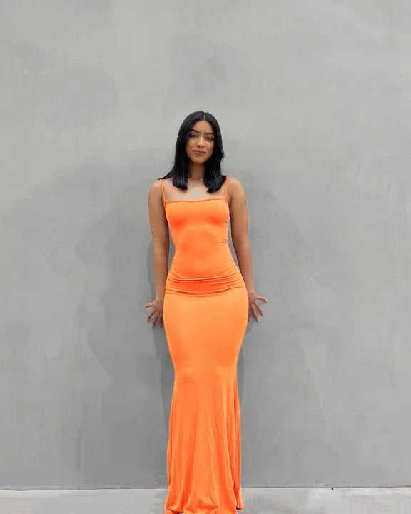Y2K summer casual style Japanese and Korean casual women's suspender style collarless dress dress