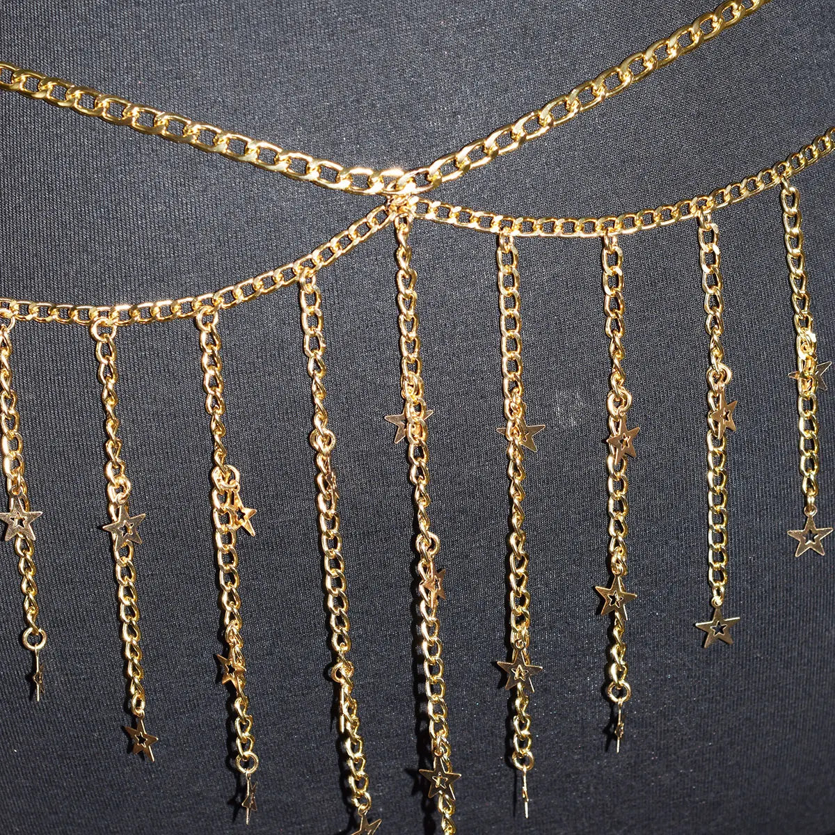 Festival Women's Metal Body Jewelry Sexy Fashion Belly Chain Tzitzit Stars Waist Chain Birthday Party Daily Wear Accessories Badiee Stylez