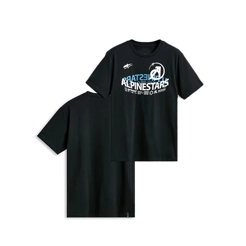 2025 Sports Cotton T-shirt Summer Men's Alpinestar Letter Print Luxurious Women's Cycling Outdoor Street Short-sleeved Top 2