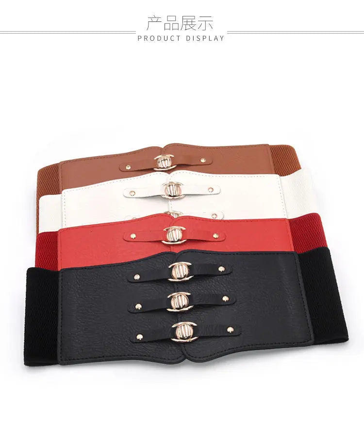 11cm Elastic Wide Corset Belts For Women Waist Plus Size Belt Female Dress Waistband Big Stretch Cummerbunds Clothes Accessory