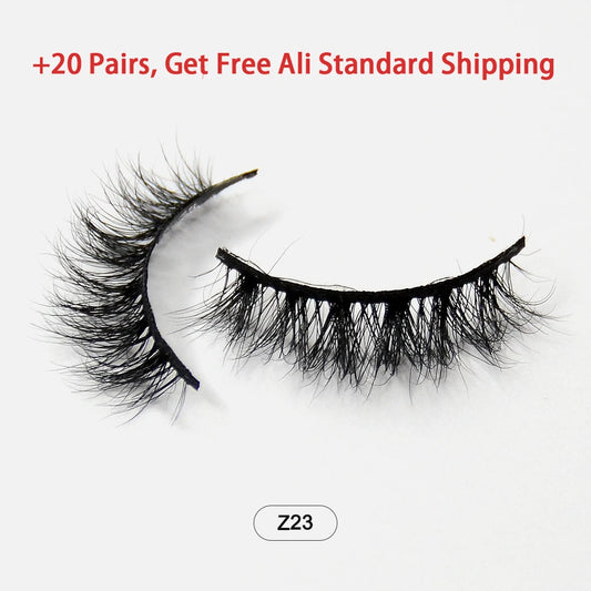 Dropshiping Makeup Mink Lashes Fluffy Soft Full Fake Eyelashes Natural False Eyelashes Wispy Lash Extension