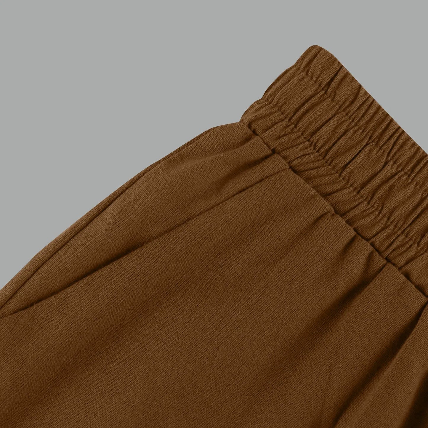 Womens Capris Cotton Linen Pants Drawstring Elastic Waist Pants Casual Cropped Trousers Daily Breeches Five Half Pants Pantalone