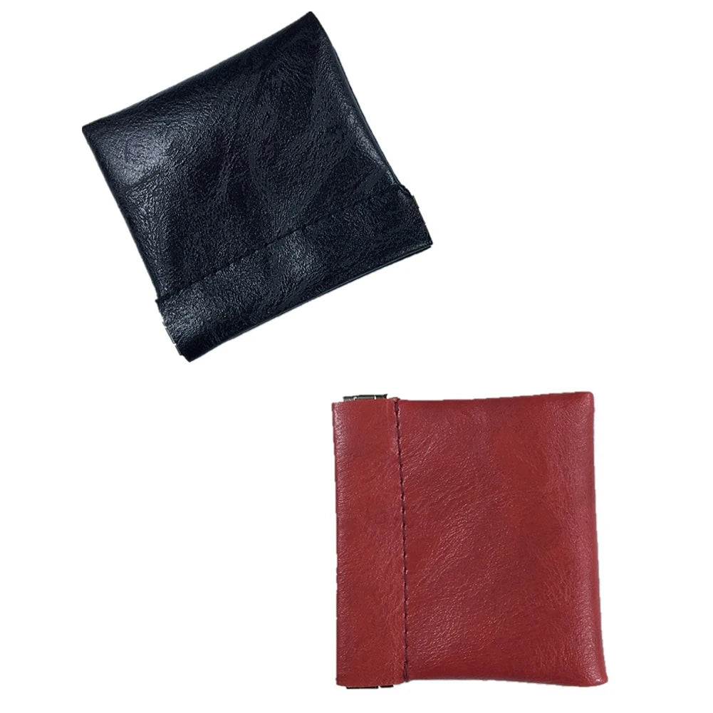Pu Leather Coin Purse Women Men Small Mini Short Wallet Bag Money Change Key Earbuds Travel Credit Card Holder for Kids Girl