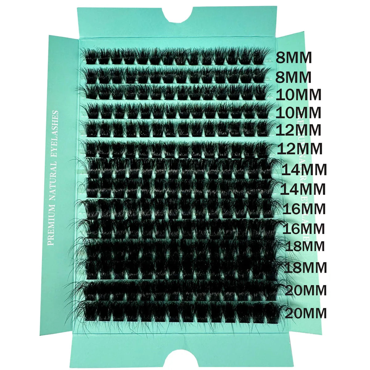 1boxes196/280 Cluster Lashes 5D Fluffy Thick Eyelash Extension D Volume Mixed 8-20MM Tray Faux Mink Lashes Lash Extension Makeup