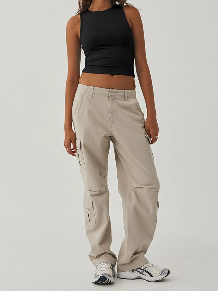 Sleeveless Tight Bottomed Shirt With Round Neck Racerback Top