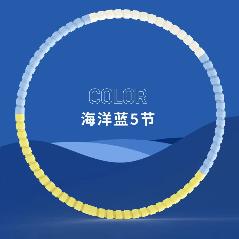 3/4/5/6 Tubes Portable Hula Circle Detachable Exercise Hoops for Children Body Building Sports Hoop Adult Waist Loss Weight Hoop 5 section 76cm