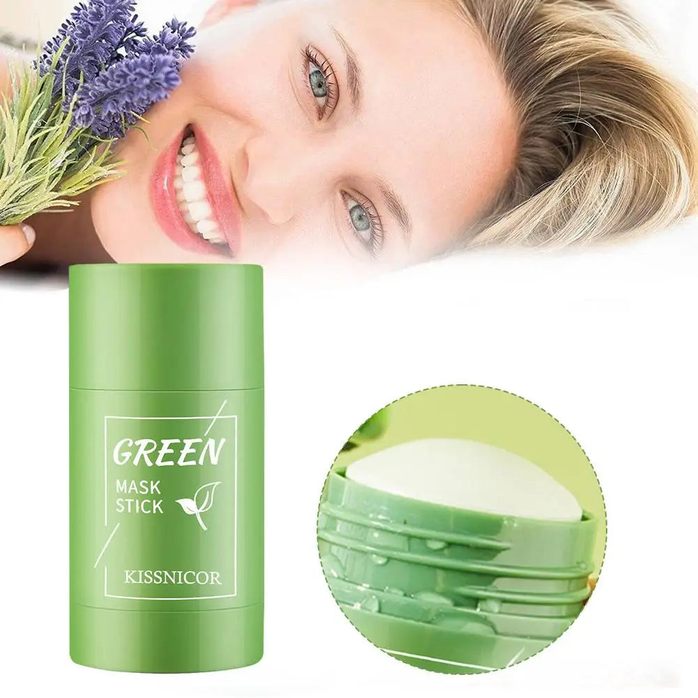 Face Clean Mask Green Tea Cleansing Stick Mask Shrink Pores Deep Blackhead Remover Facial Cleansing Moisturizing Mask Skin Care