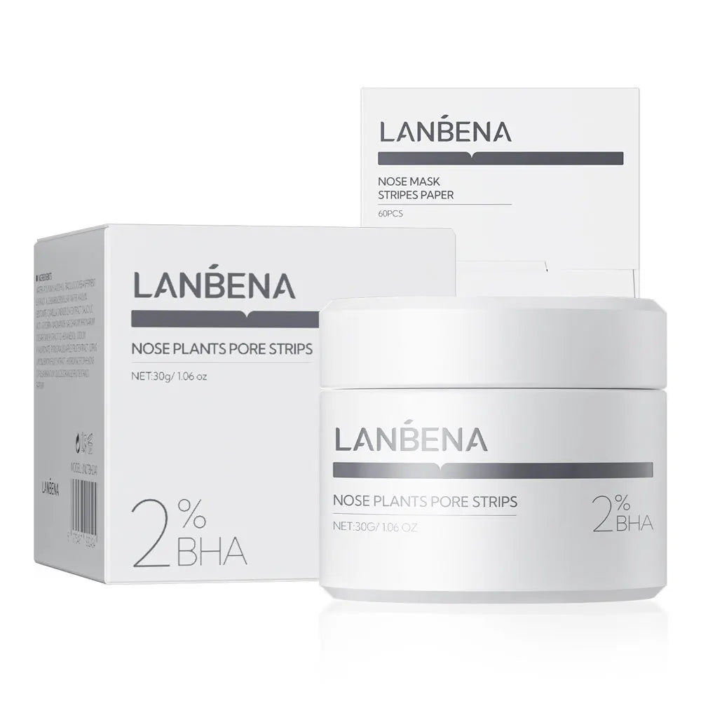 LANBENA Blackhead Remover Nose Mask Peeling Deep Cleansing Face Mask Oil Control Skin Care (60 Stickers) 2.0 upgrade