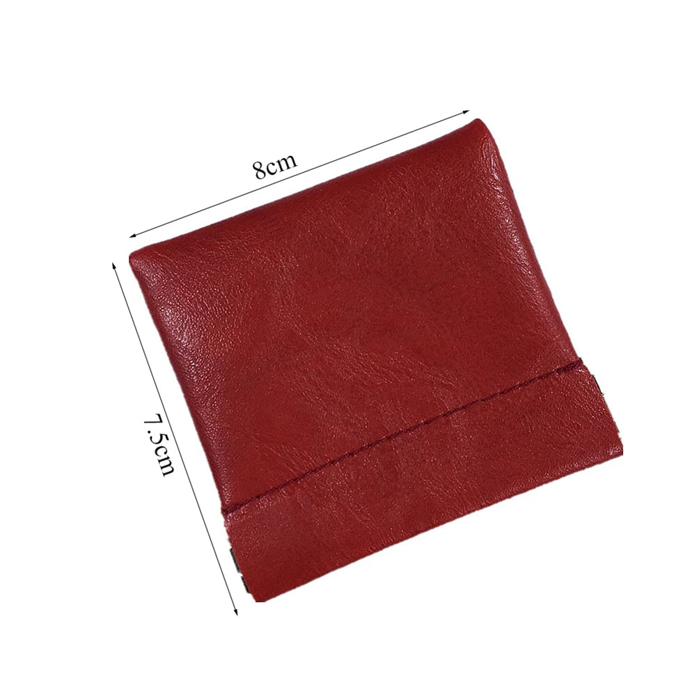 Pu Leather Coin Purse Women Men Small Mini Short Wallet Bag Money Change Key Earbuds Travel Credit Card Holder for Kids Girl