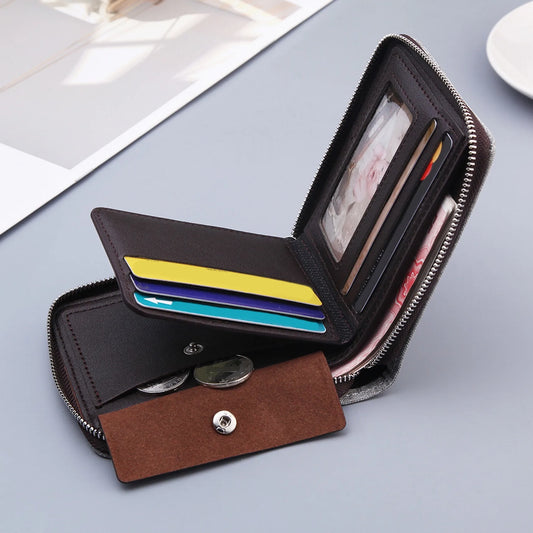 Short Men Wallets Slim Classic Coin Pocket Photo Holder Small Male Wallet Print Quality Card Holder Canvas Men Purses