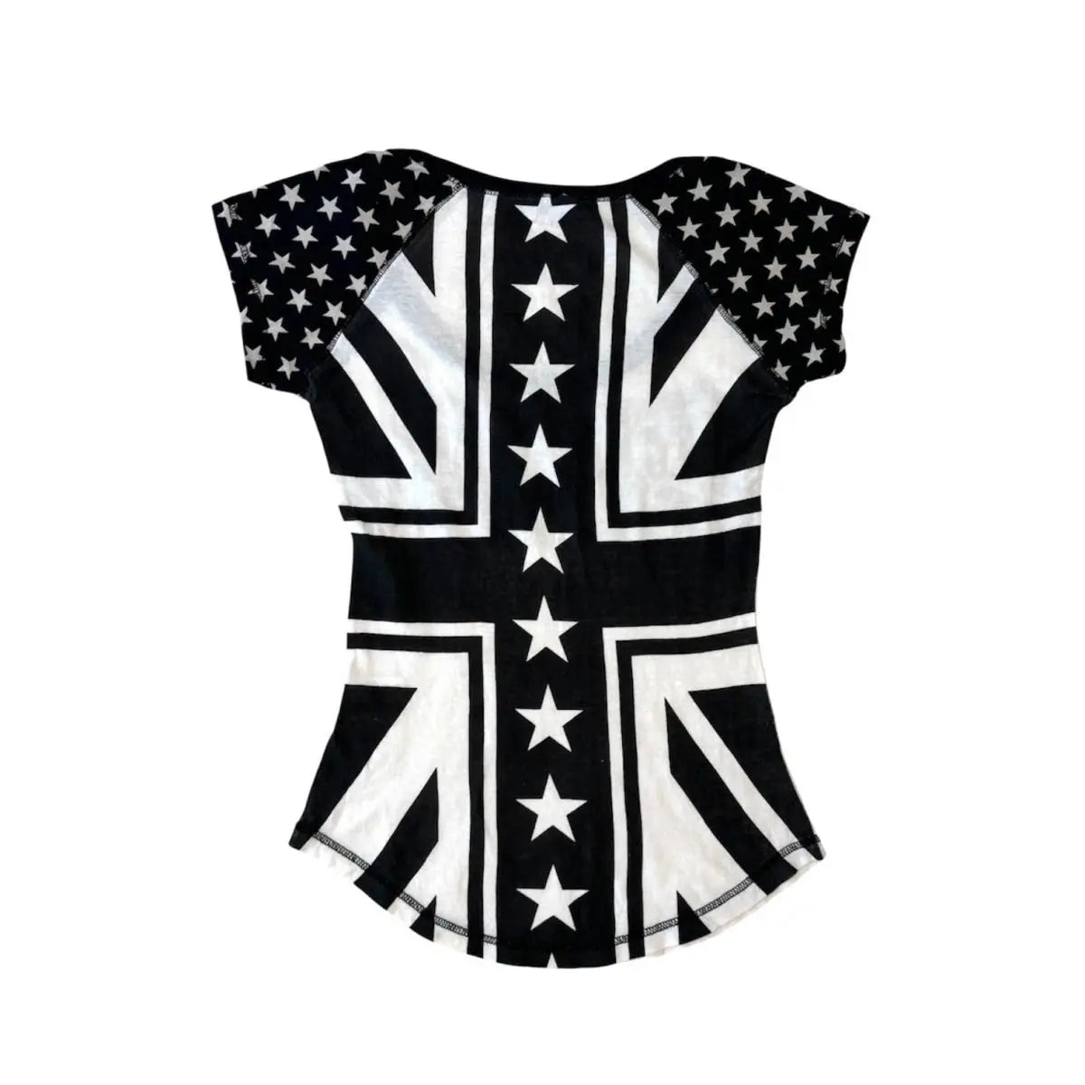 Millennium Y2k Slim Short-sleeved T-shirt Letter Star Print Short Sleeve T-shirt Harajuku Hip-hop Short-sleeved T-shirt