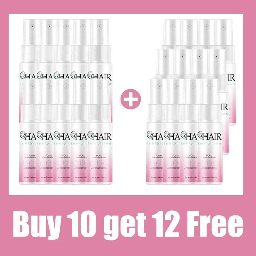 2 Minutes Fast Hair Removal Spray Painless Hair Growth Inhibitor Arm Armpit Leg Permanent Depilatory for Men Women Repair Care Buy 10 Get 12 free 1