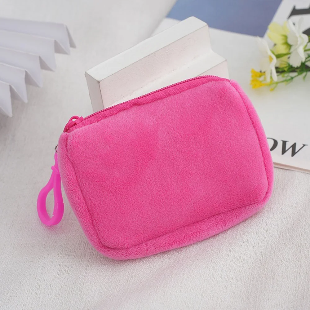 Princess Disney Kids Anime Plush Coin Purse Girls Mini Wallet Printed Moneybag Kawaii Square Portable Storage Bag Birthday Gifts